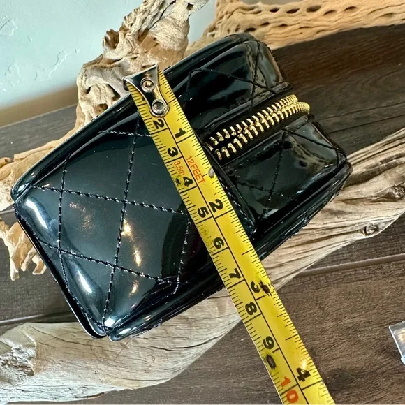 Harrods Black Quilted Makeup Bag New Without Tags - Picture 6 of 6
